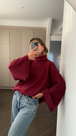 AMELIE SWEATER - DARK CHERRY