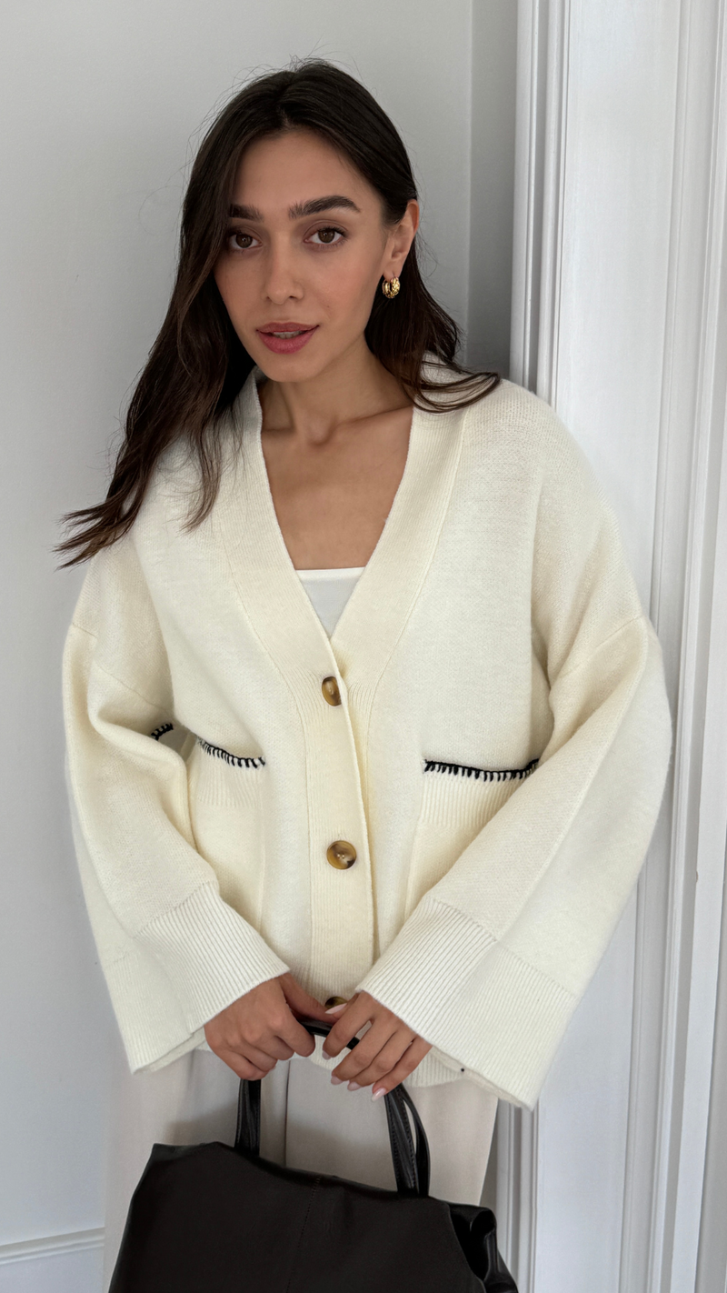 KASSIE CARDIGAN - IVORY