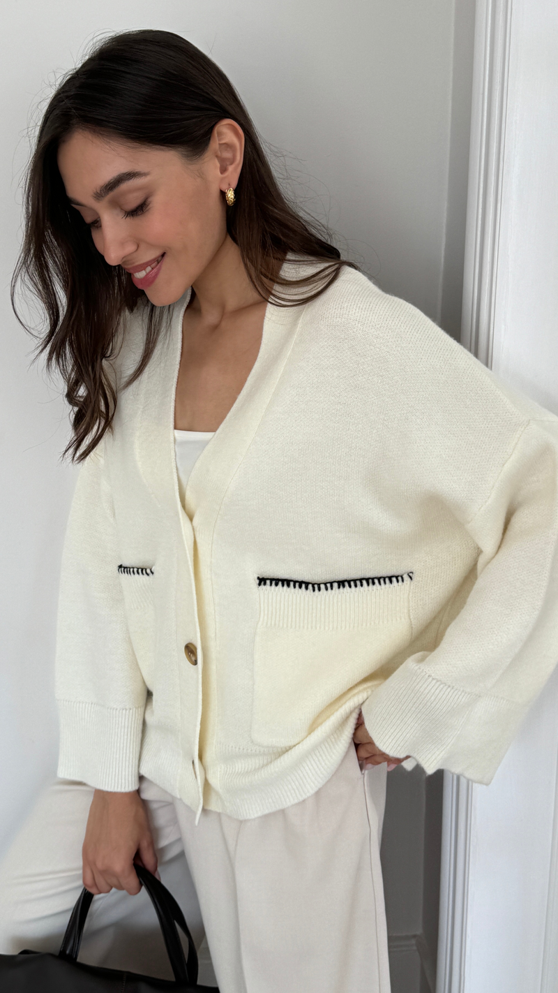 KASSIE CARDIGAN - IVORY