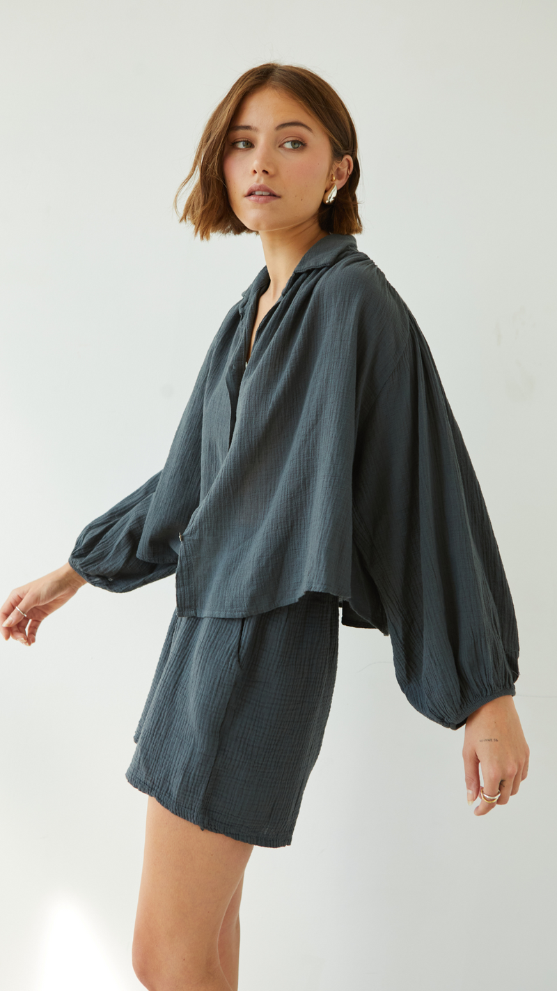 AIDA SHIRT - ANTHRACITE