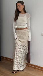 ALBA LACE SKIRT - SAND