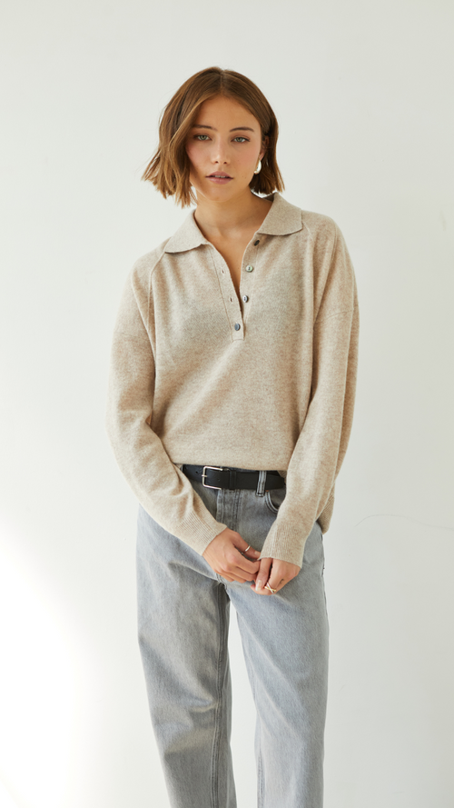 CAPRICE CASHMERE SWEATER - OAT