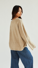 ERIN REVERSIBLE SWEATER - SAND