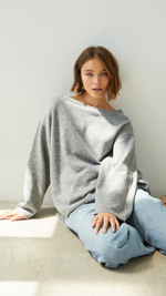 ERIN REVERSIBLE SWEATER - GREY