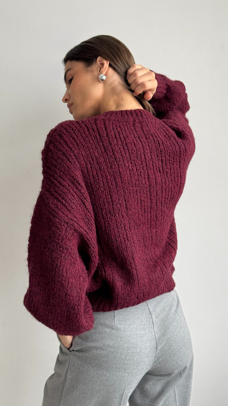 MARA SWEATER - BORDEAUX