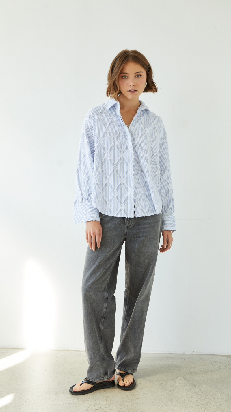 MARLOWE SHIRT - BLUE STRIPE