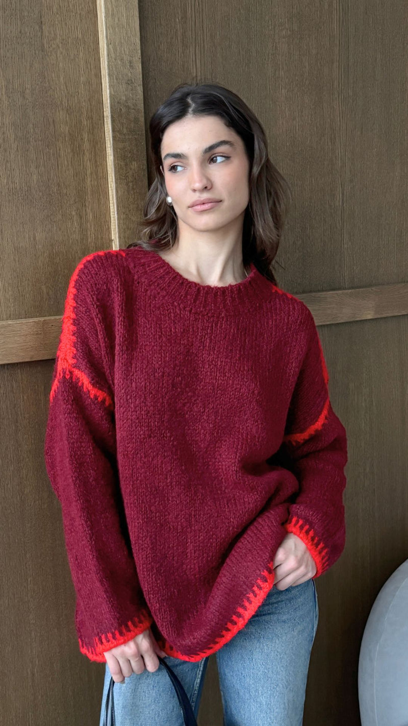 CLEO JUMPER - BORDEAUX