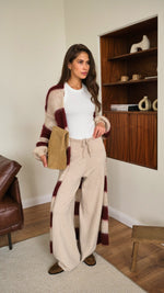 KAY CARDIGAN - RUBY BEIGE STRIPES