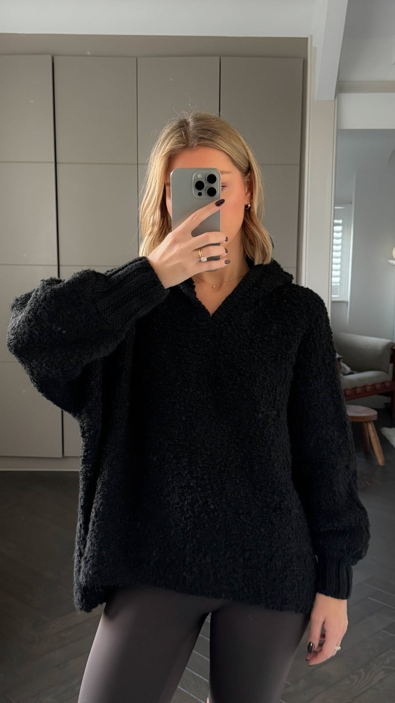 GIORGIA ALPACA SWEATER - BLACK