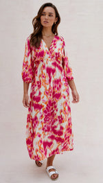 FIONA DRESS - FUCHSIA PRINT