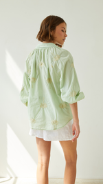 MIRELLE EMBROIDERED TOP - MINT