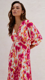 FIONA DRESS - FUCHSIA PRINT