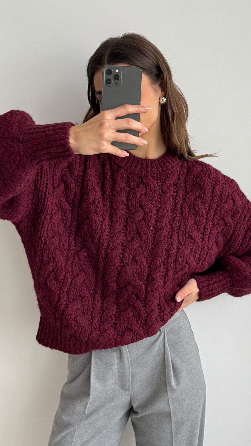 MARA SWEATER - BORDEAUX