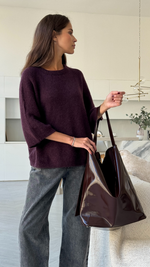 PIPER SWEATER - DARK CHERRY