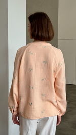 ZAINA EMBROIDERED TOP - APRICOT