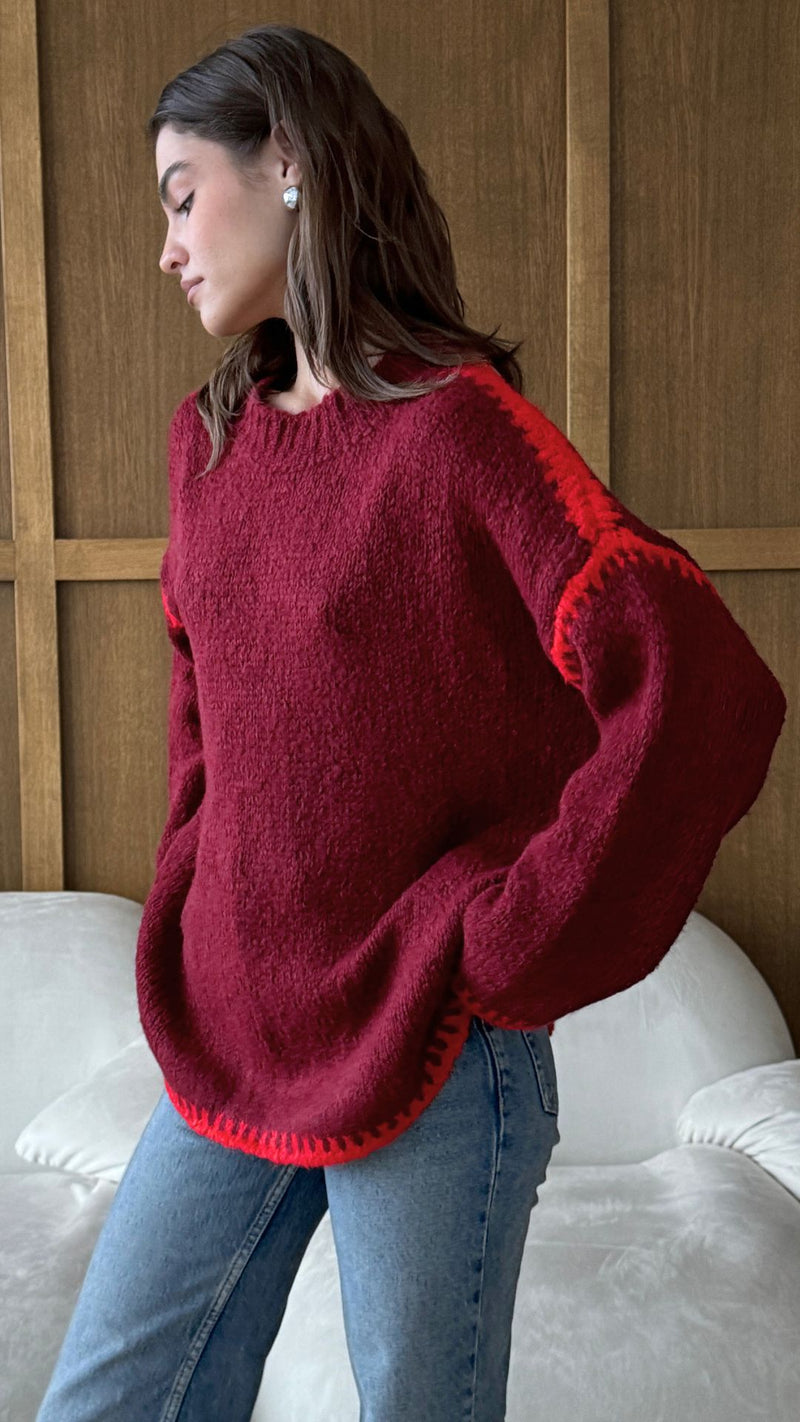 CLEO JUMPER - BORDEAUX