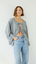 ERIN REVERSIBLE SWEATER - GREY