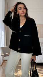 KASSIE CARDIGAN - BLACK