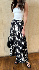 REMI SKIRT - BLACK/WHITE PRINT