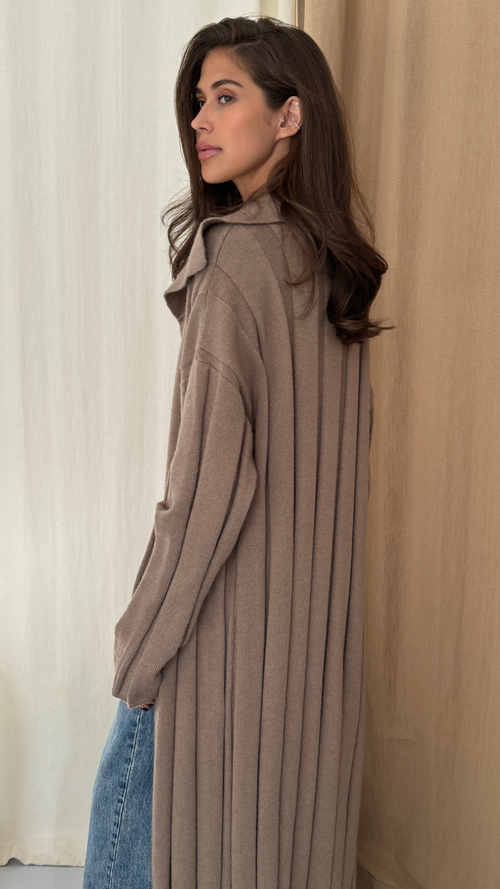 DASHA CARDIGAN - WARM TAUPE