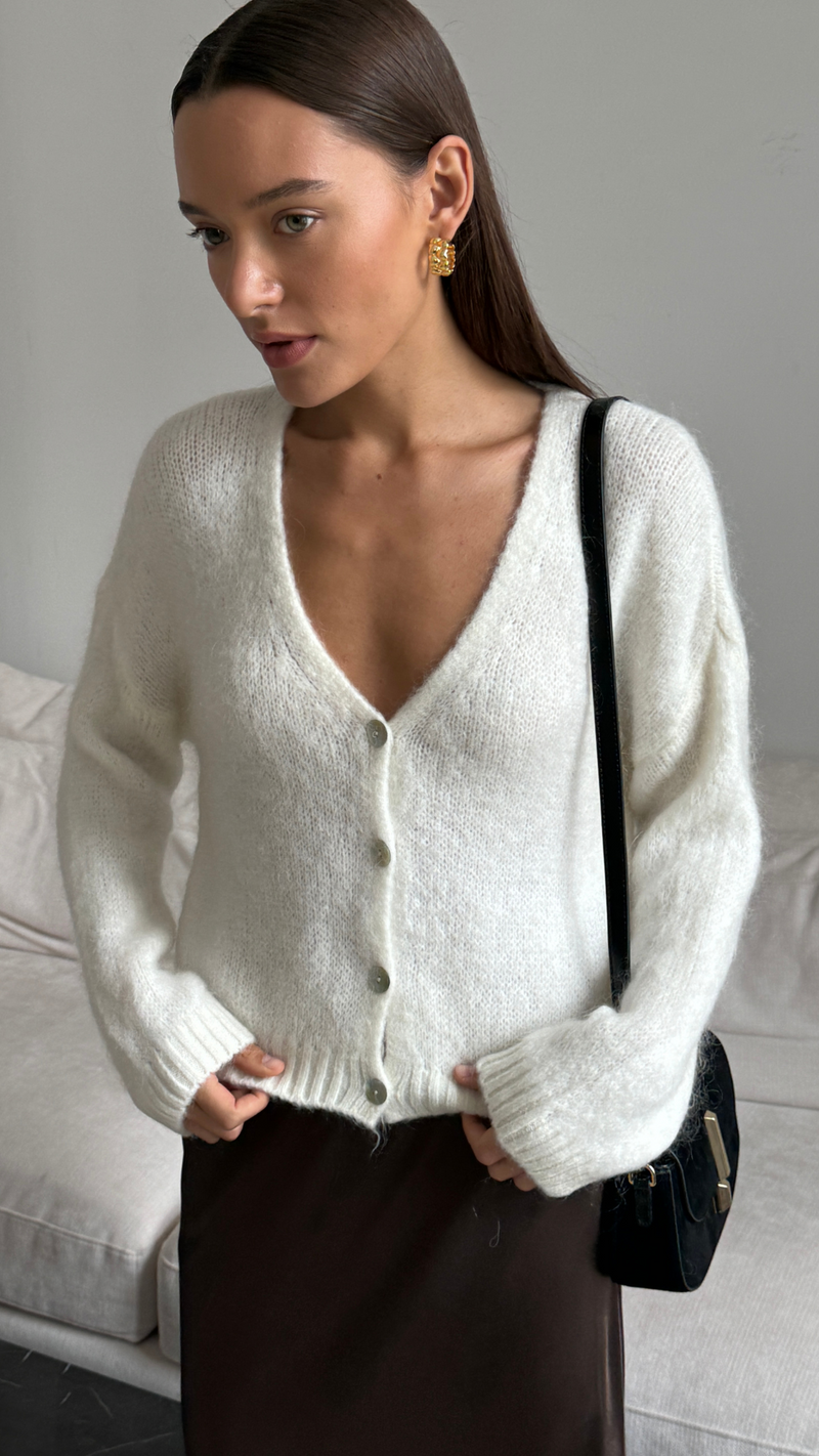 CHRISSY CARDIGAN - IVORY