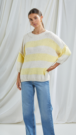 CRISTINA SWEATER - LEMON STRIPES