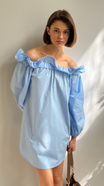 ORIANNE COTTON DRESS - SKY BLUE