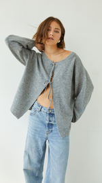 ERIN REVERSIBILE SWEATER - GREY