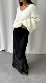 SOLENE LACE SKIRT - BLACK