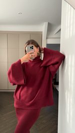 AMELIE SWEATER - DARK CHERRY