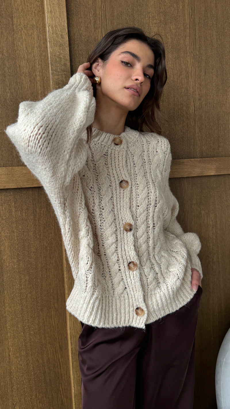 EVIE CARDIGAN - IVORY