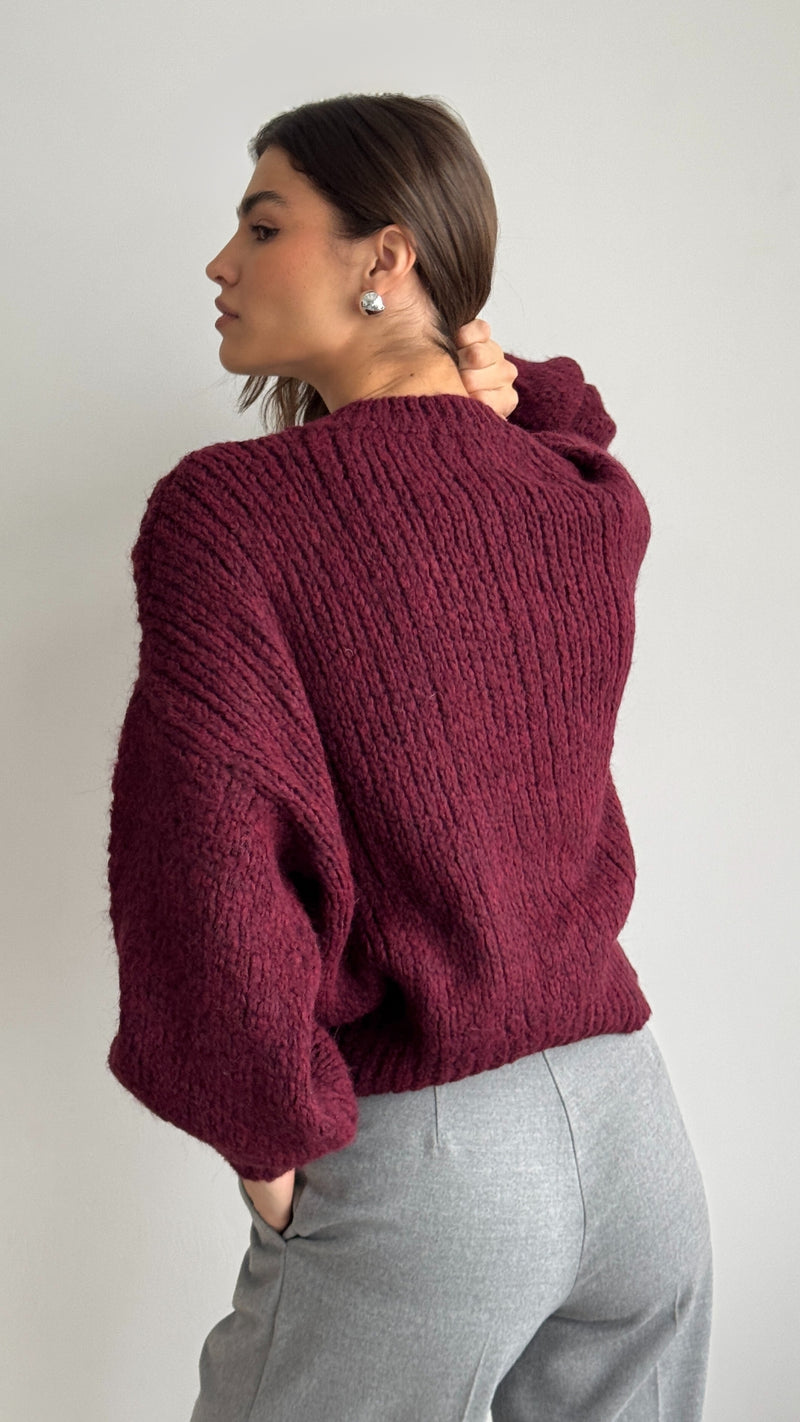 MARA SWEATER - BORDEAUX