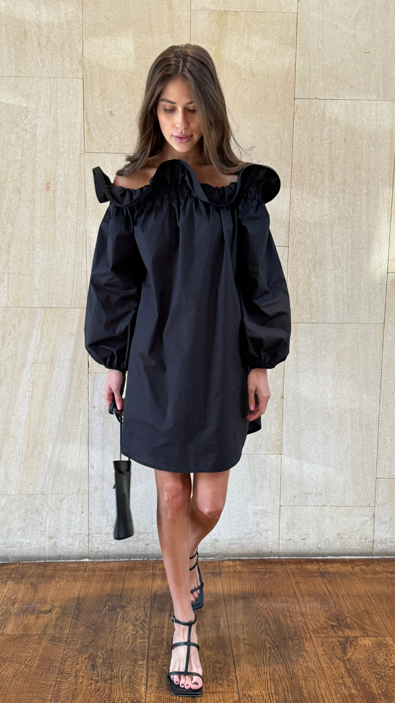 ORIANNE COTTON DRESS - BLACK