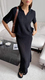 LYLA CROCHET SET - BLACK