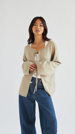 ERIN REVERSIBLE SWEATER - SAND