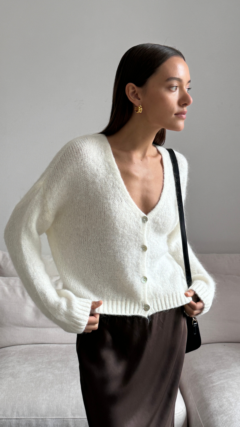 CHRISSY CARDIGAN - IVORY