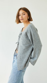 ERIN REVERSIBILE SWEATER - GREY