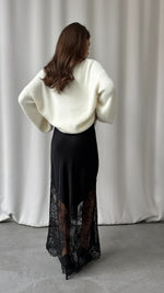 SOLENE LACE SKIRT - BLACK