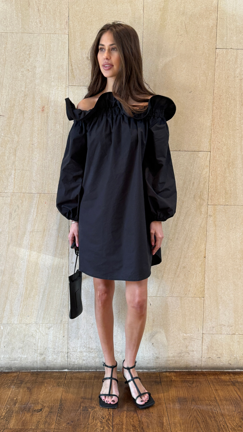 ORIANNE COTTON DRESS - BLACK