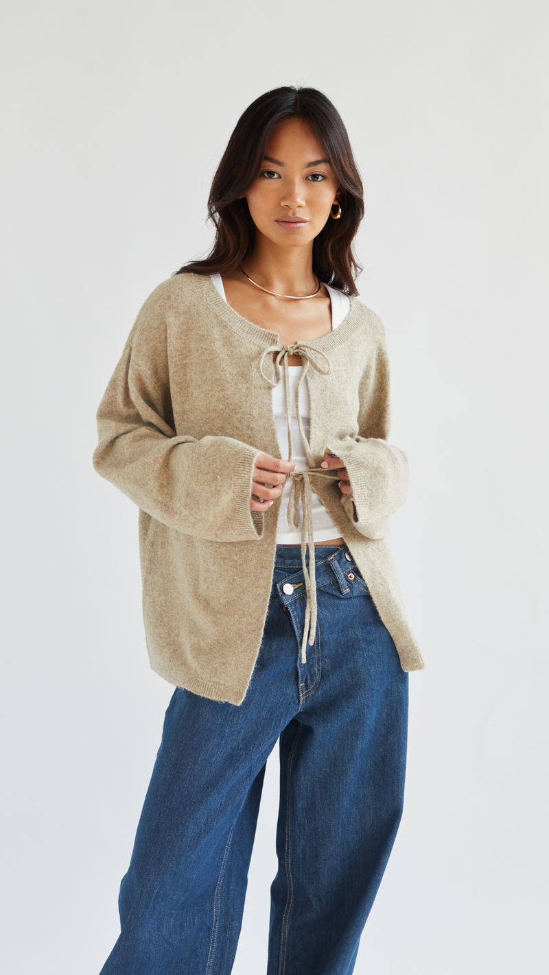 ERIN REVERSIBLE SWEATER - SAND