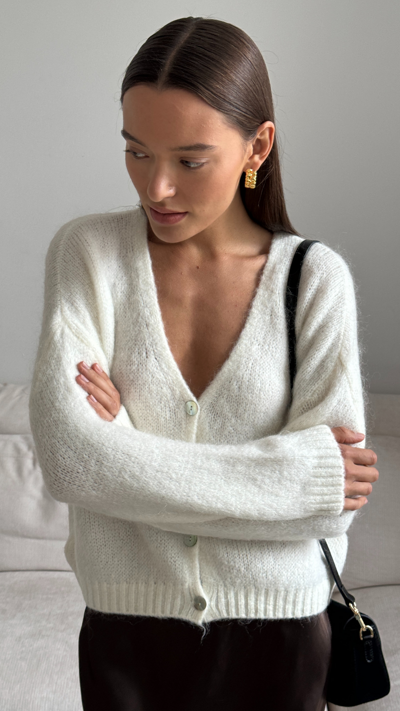 CHRISSY CARDIGAN - IVORY