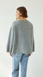 ERIN REVERSIBILE SWEATER - GREY