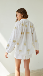 MIRELLE EMBROIDERED TOP - WHITE