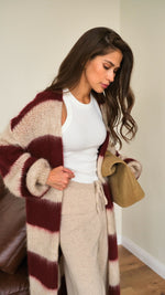 KAY CARDIGAN - RUBY BEIGE STRIPES