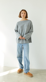 ERIN REVERSIBLE SWEATER - GREY