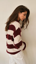 ARLO SWEATER - RUBY BEIGE STRIPES