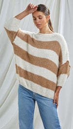 CRISTINA SWEATER - CAMEL STRIPES