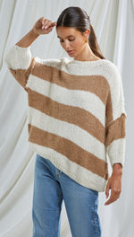 CRISTINA SWEATER - CAMEL STRIPES