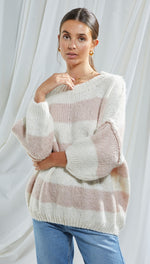 CRISTINA SWEATER - ROSE STRIPES