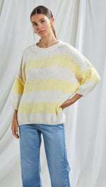 CRISTINA SWEATER - LEMON STRIPES